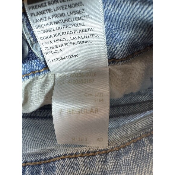 Levi’s Signature 7 Regular Cutoff Jean Shorts Blue Denim Frayed Hem - Picture 5 of 8